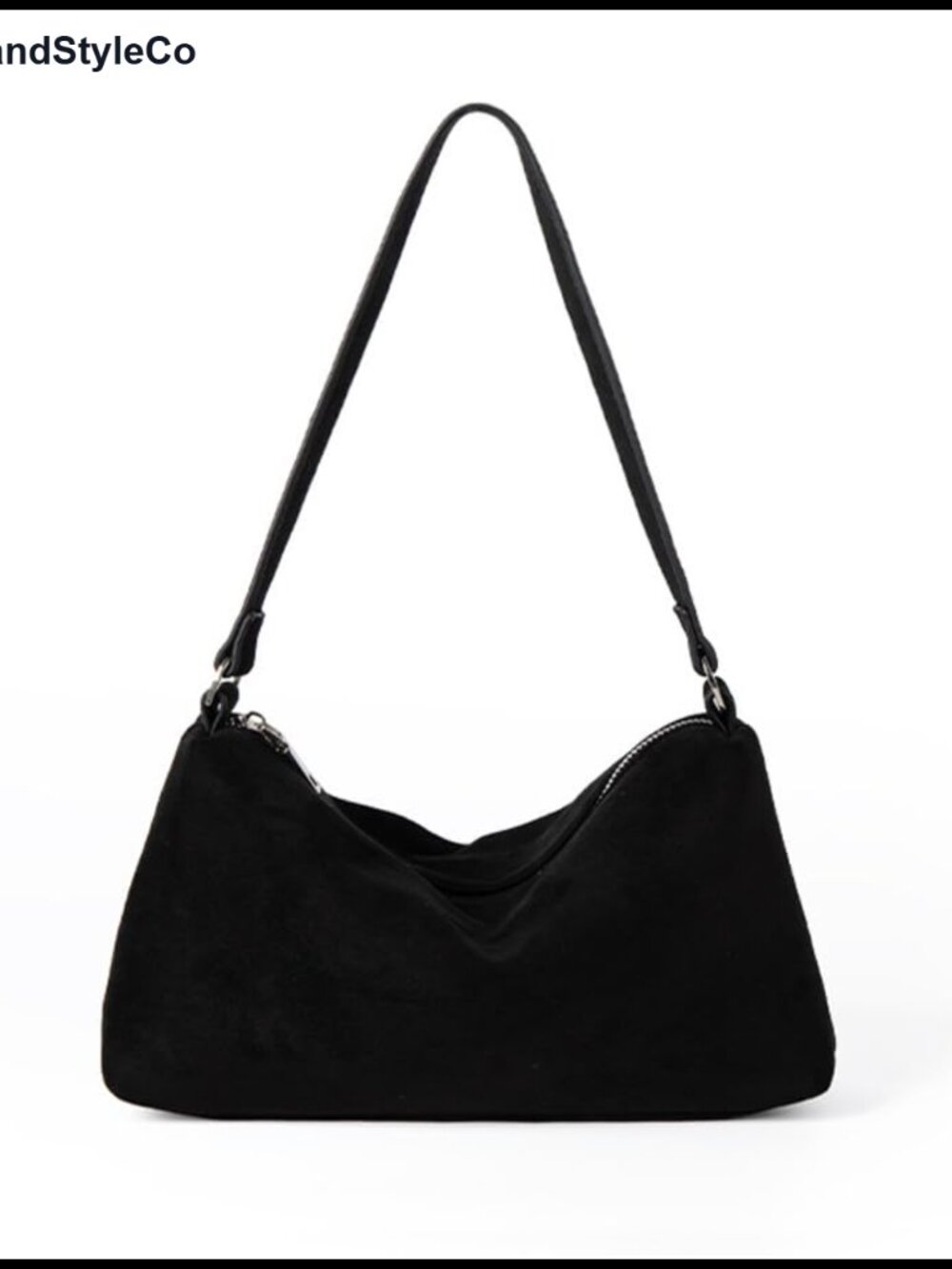 Women Faux Suede Shoulder Handbag Classic Underarm Bag Tote Purse